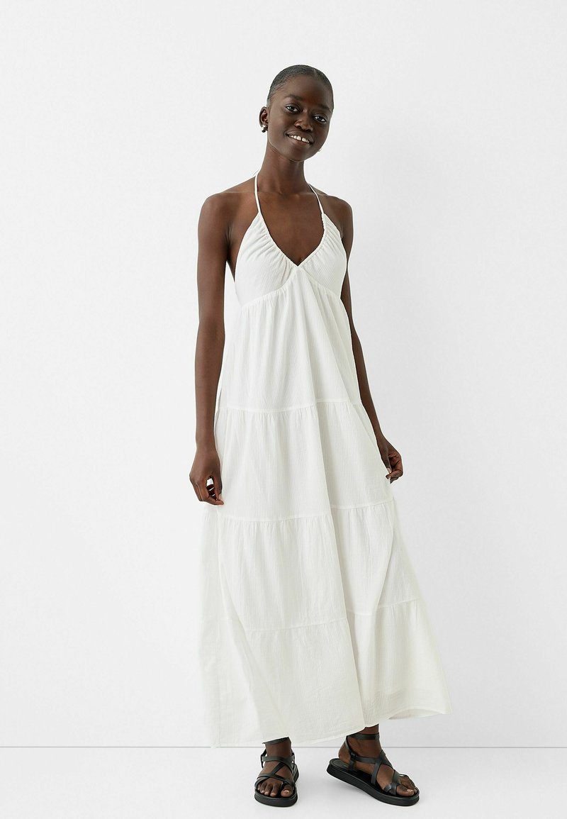Bershka Maxi-jurk wit