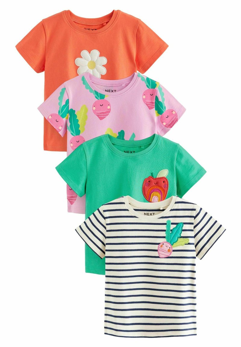 Next - SHORT SLEEVE 4 PACK REGULAR FIT - T-shirt con stampa - green veggie, Ingrandire