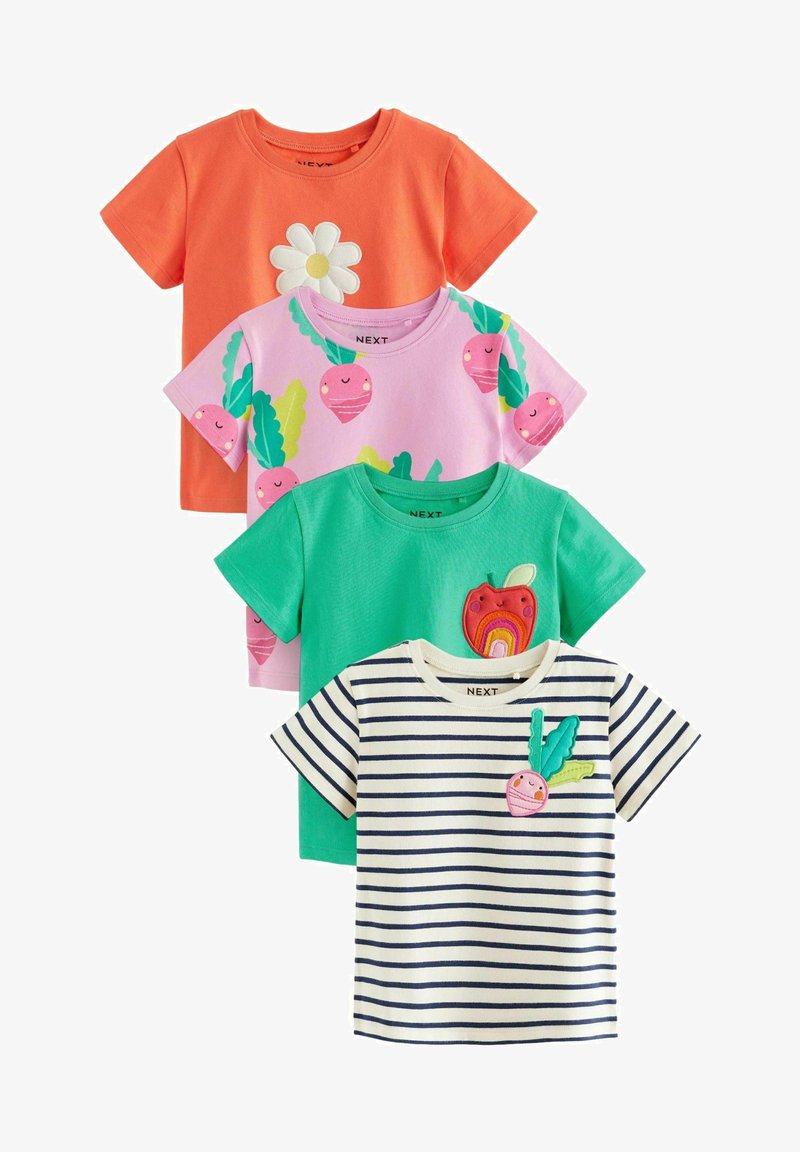 Next SHORT SLEEVE 4 PACK REGULAR FIT - T-shirt med print - green veggie