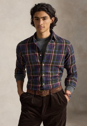 Polo Ralph Lauren, CUSTOM FIT PLAID FLANNEL SHIRT - Overhemd - olive/berry