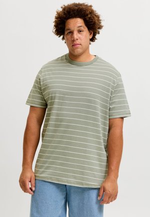 Jack & Jones, Plus Size Striped - Majica kratkih rukava s printom - seagrass