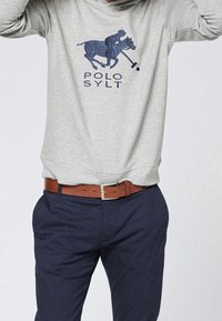 Polo Sylt Felpa con cappuccio - mottled grey