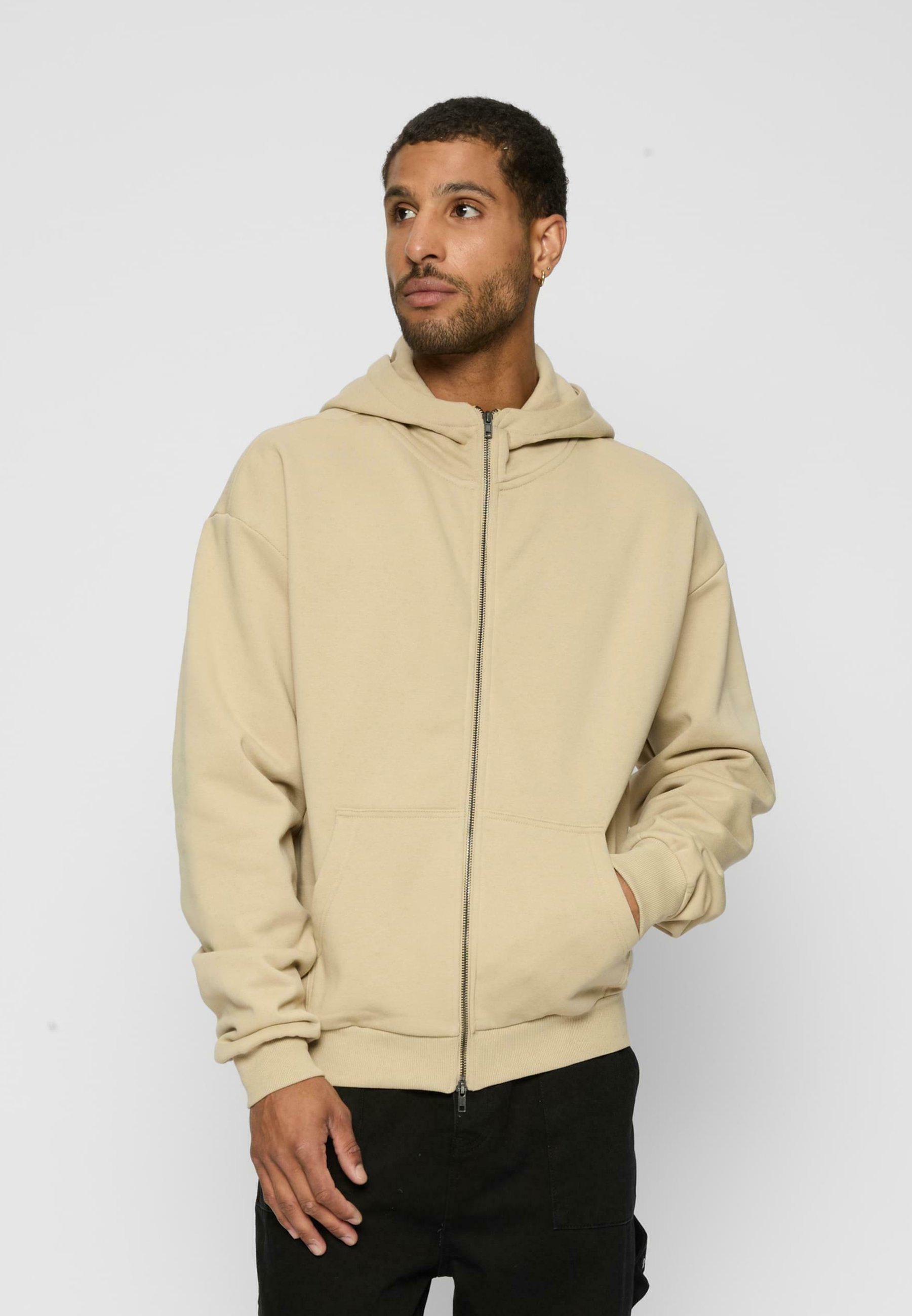Urban Classics HIGH NECK ZIP Sudadera con cremallera wetsand