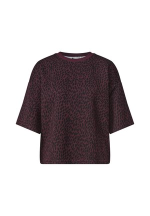 Street One, KURZARM SWEATSHIRT MIT RUNDHALS - T-shirt imprimé - rustic rouge