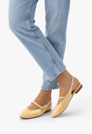 Baletkurpes ar atvērtu aizmuguri - yellow