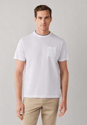 Hackett London HACKETT LONDON BASIC T-SHIRT MERC PIQUE TEE - T-shirt basique - optic white