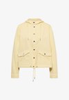 DENIM JACKET WITH HOOD AND BUTTONS - Veste en jean - light buttermilk yellow