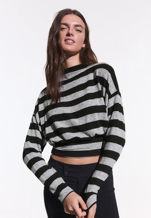 STRIPED SWEATER  - Pulover - dark grey