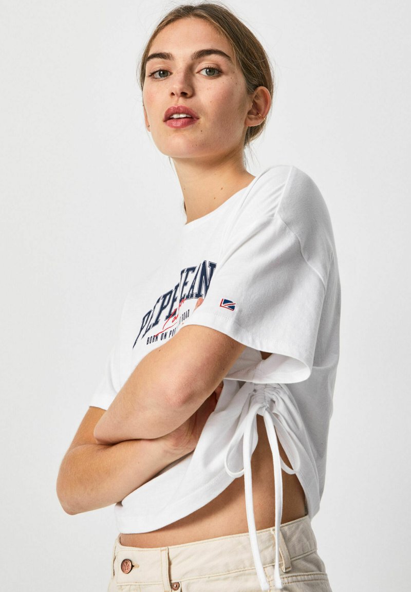 Damen T-Shirts | Pepe Jeans CARA T-Shirt print blanco/weiß - AS95697 Damen T-Shirts | Pepe Jeans CARA T-Shirt print blanco/weiß - AS95697