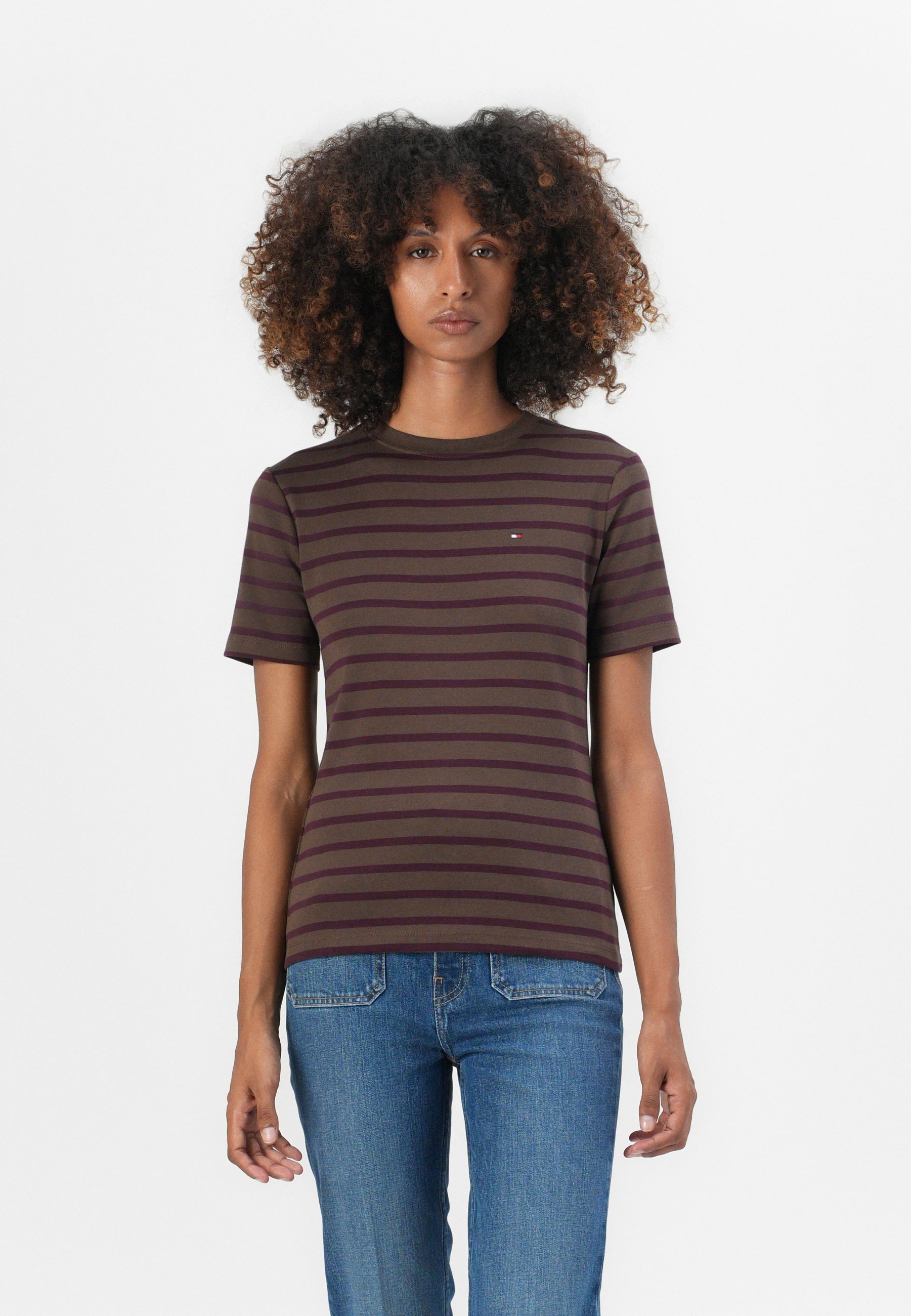 Tommy Hilfiger SLIM CODY BOAT - Long sleeved top - hickory