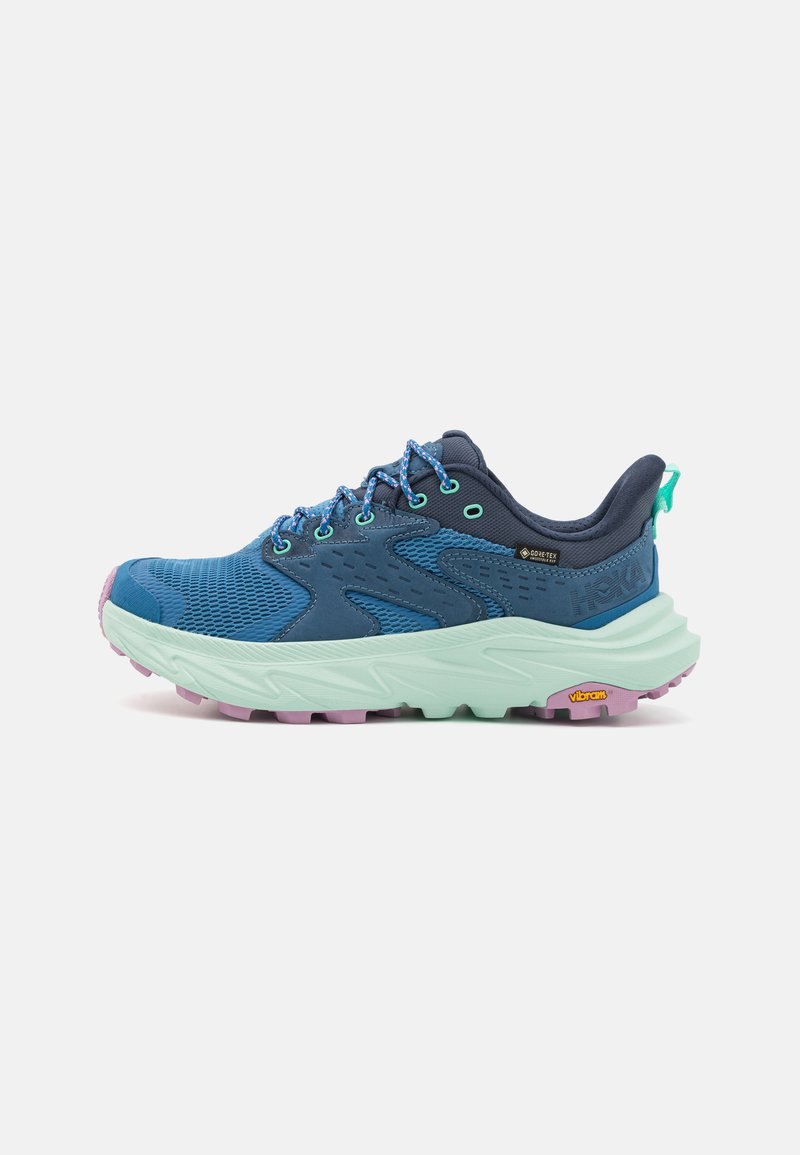 HOKA ANACAPA 2 LOW GTX - Turistické topánky - foggy night/aqua breeze