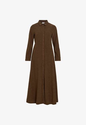 VILA, SHIRT DRESS VIELSA MIDI - Дълга рокля - coffee bean1
