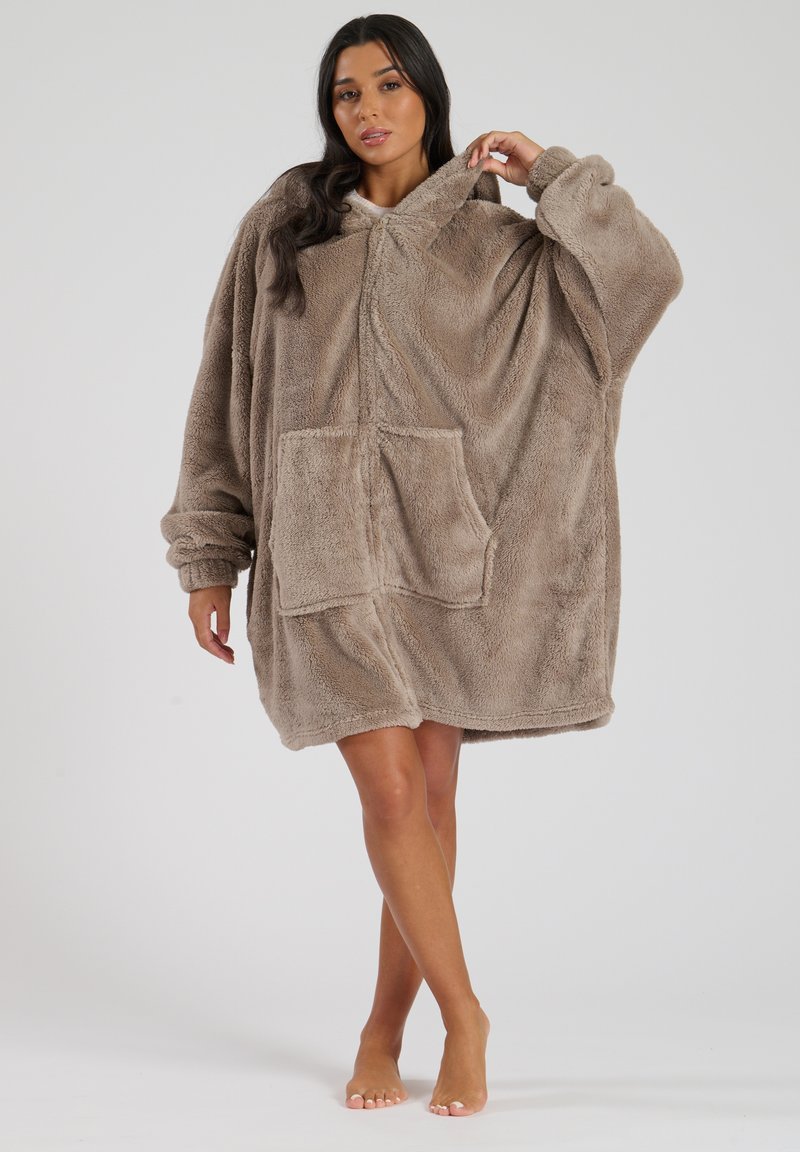 oversized dressing gown hoodie Women's Fall Winter Thickening Long Hoodie Dress Hooded Long Sleeve Drawstring Split Hem Maxi Sweatshirt Dress Casual Fashion Plus Size Pullover Dresses with Big Pocket, Black, S at Amazon Women's Clothing store
