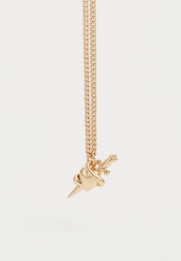 HEART & DAGGER FINE CHAIN CAST PENDANT NECKLACE - Necklace3