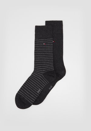 MEN SMALL STRIPE 2 PACK - Socken - anthracite