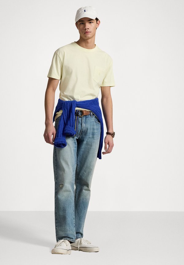 CUSTOM SLIM MINERAL-DYED POCKET T-SHIRT - Basic T-shirt - lime2