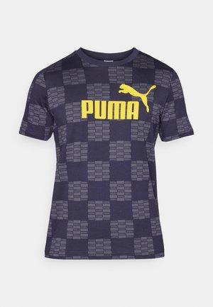 Puma UNITED TEE - Marškinėliai su spaudiniu - new navy