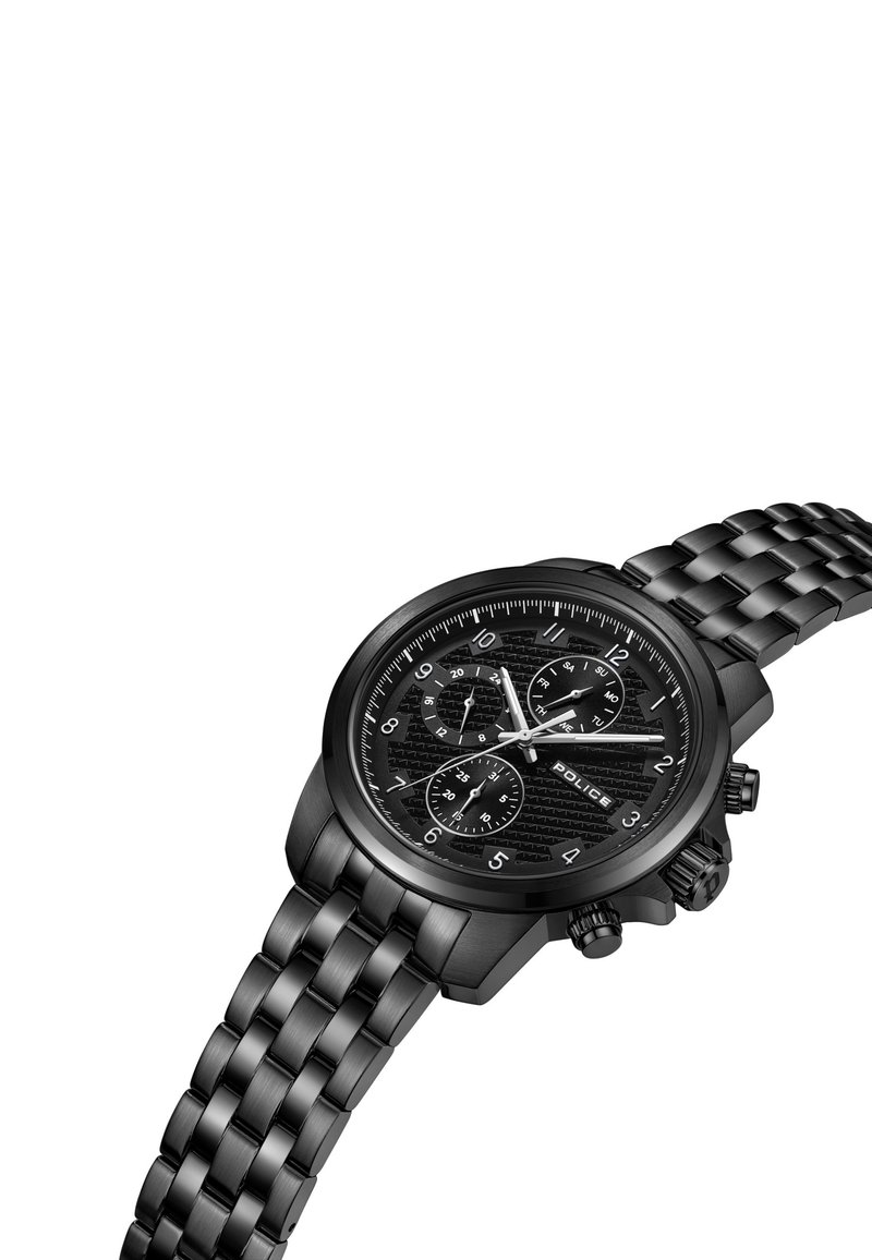 Police Orologio Uomo MENSOR, Cinturino In Acciaio Inox, Quadrante Grigio Con Dettagli Teschio. Diametro 44mm, Movimento Al Quarzo, Resistenza 5 Bar. Stile Rock. - 4