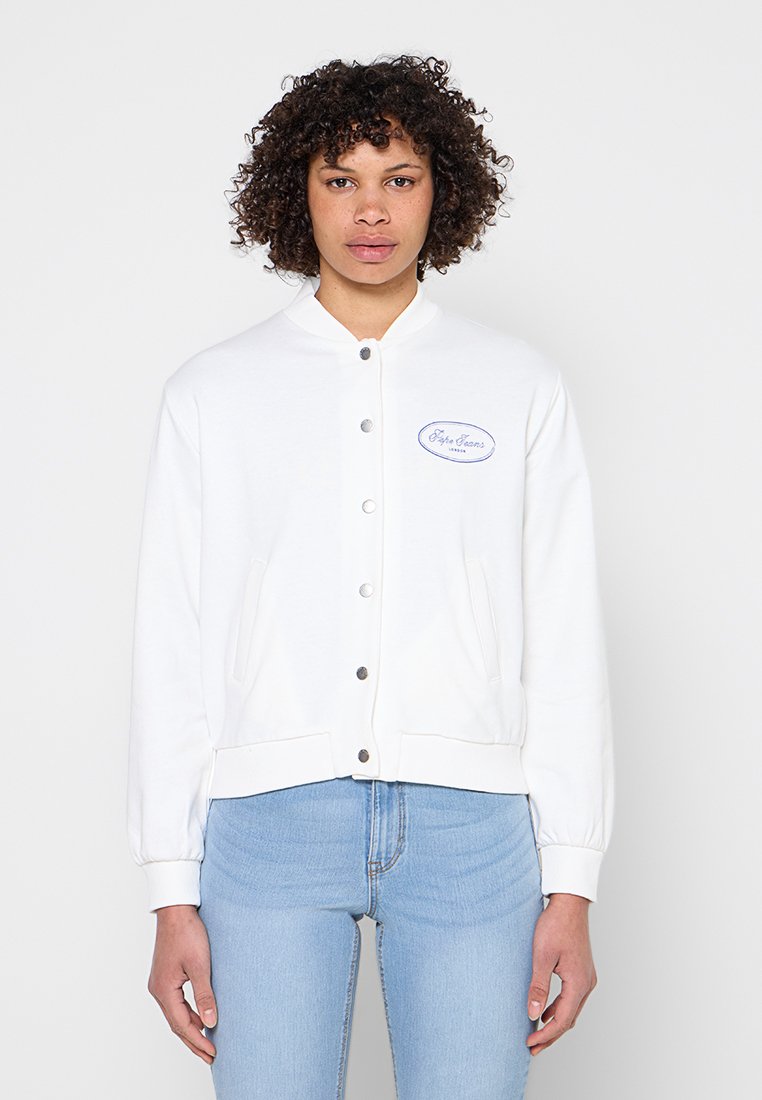 Pepe Jeans Sweater met rits wit