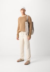 Lindbergh STRIPED PANTS - Hlače - stone