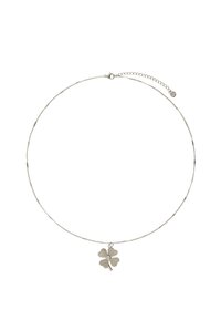 STARRY NECKLACE WITH CLOVER & RHINESTONE - Ketting - silver coloured