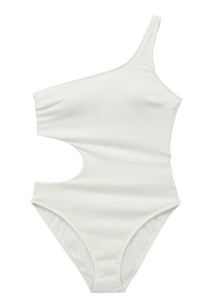 Koton, ONE-SHOULDER SWIMSUIT. - Badeanzug - ecru