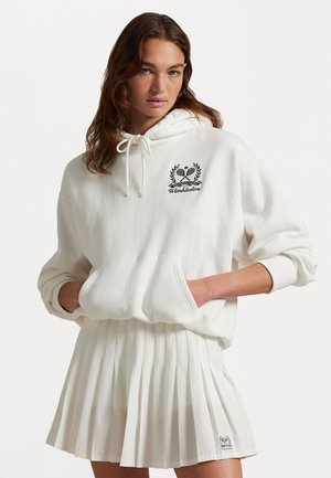 WIMBLEDON CREST FLEECE HOODIE - Sweatshirt - ceramic white
