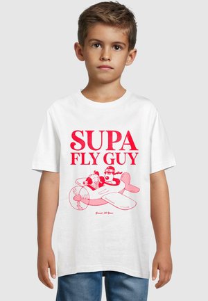 WALLACE AND GROMIT SUPA FLY GUY - Print T-shirt - white