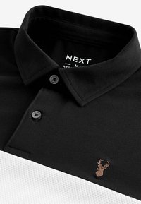 Next BUTTON UP BLOCK - REGULAR FIT - Polo majica - black brown