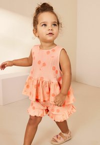 Next TEXTURED SLEEVELESS PEPLUM SET REGULAR FIT - Shorts - orange spot