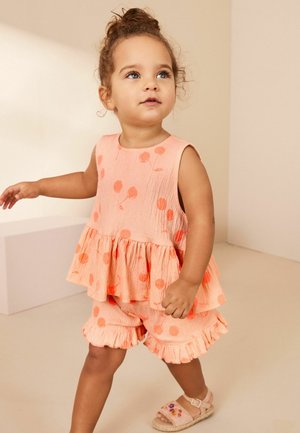 Next TEXTURED SLEEVELESS PEPLUM SET REGULAR FIT - Lühikesed püksid - orange spot