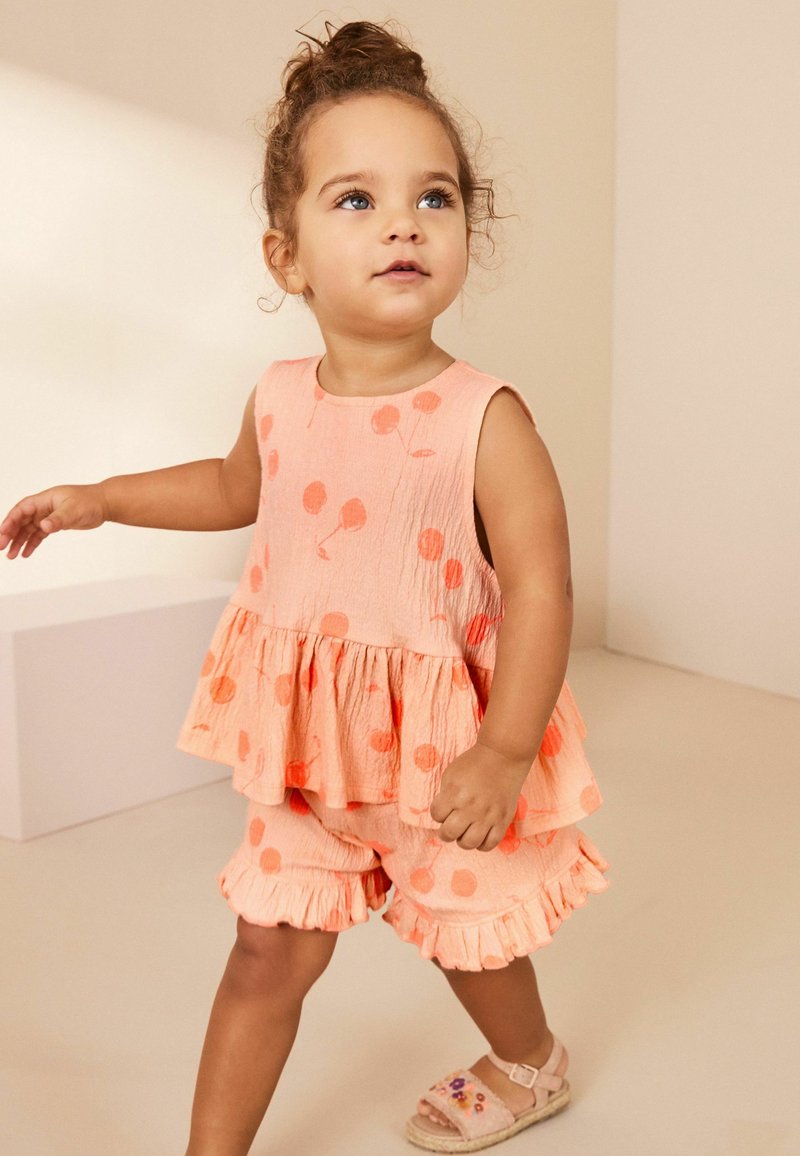 Next TEXTURED SLEEVELESS PEPLUM SET REGULAR FIT - Shorts - orange spot