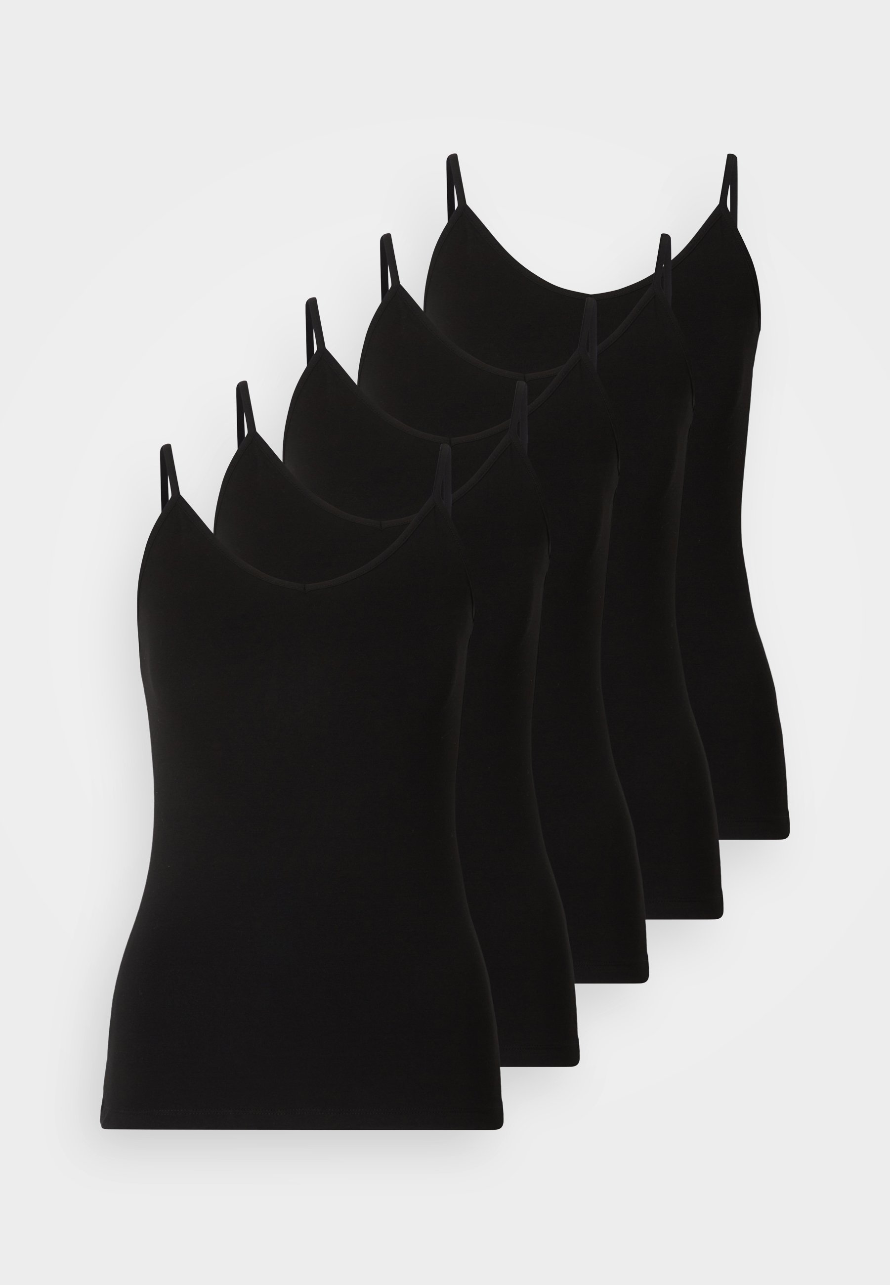 Black Premium By EMP Damen Top Mit Schmetterling-Motiv – Spaghettiträger, Rundhals, Schwarz