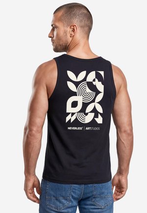 Neverless, TANKTOP HERREN MIT GRAFIK-PRINT - DESIGN MODERN ART - - Top - schwarz