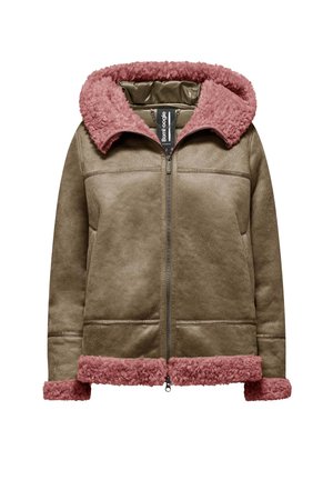 HOODED - Winterjas - taupe