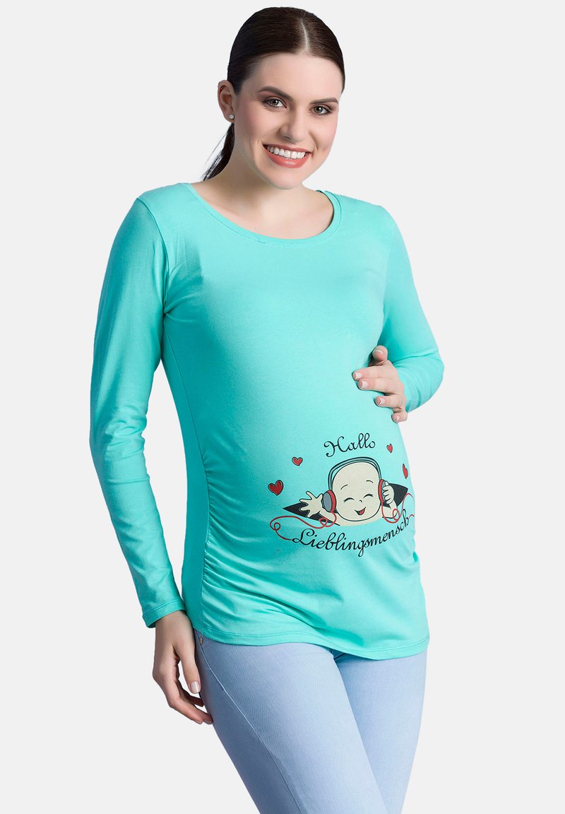 M.M.C. HALLO LIEBLINGSMENSCH - Langarmshirt - mint