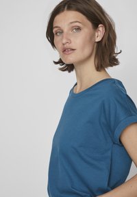 VILA VIDREAMERS NEW NOOS - Základné tričko - moroccan blue