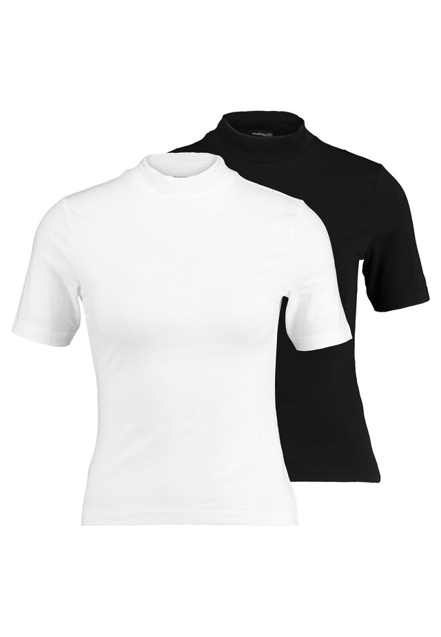2ER PACK - T-shirt med print - white/black