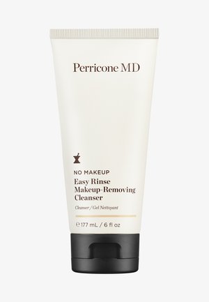 Perricone MD Easy Rinse Make-up-Entferner-Reinigungsgel in einer weißen Tube mit schwarzem Deckel; enthält Produktname und Details in braunem Text. 177 ml.