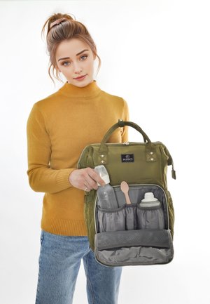Mimmti DIAPERBAG BACKPACK MIMMTI | BABY BAG | NURSING BAG - Bolsa cambiador - olive