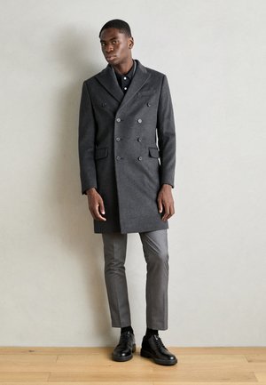 Isaac Dewhirst LONG PEA COAT - Klassisk frakke - dark grey