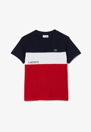 Camiseta estampada - navy blue/whitered