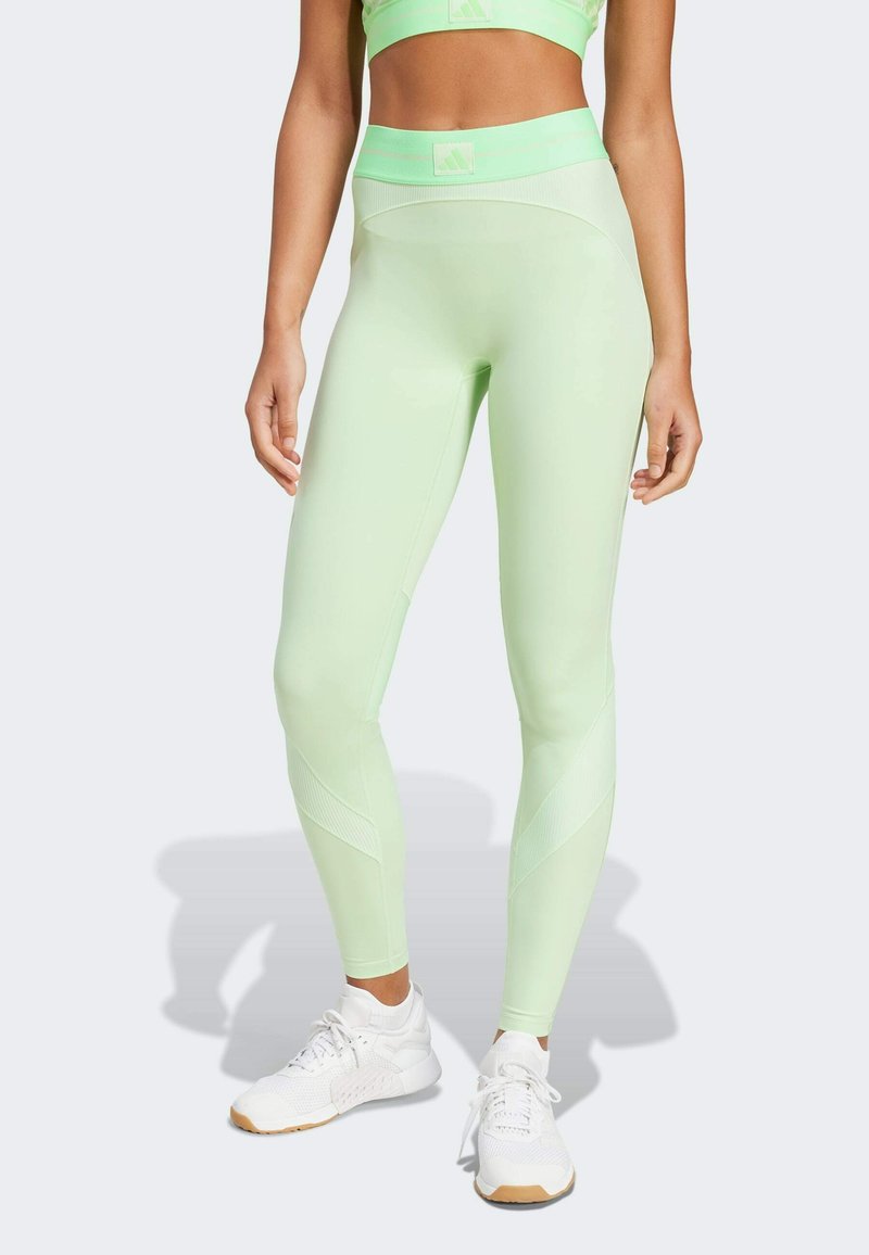 adidas Performance HYPERGLAM  - Tights - semi green spark   lime burst