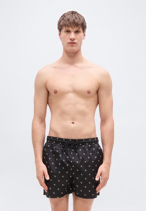 SHORT DRAWSTRING COVERED ESSENTIALS - Șorturi de baie - black