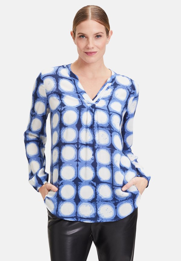 MIT MUSTER - Bluse - blau weiß