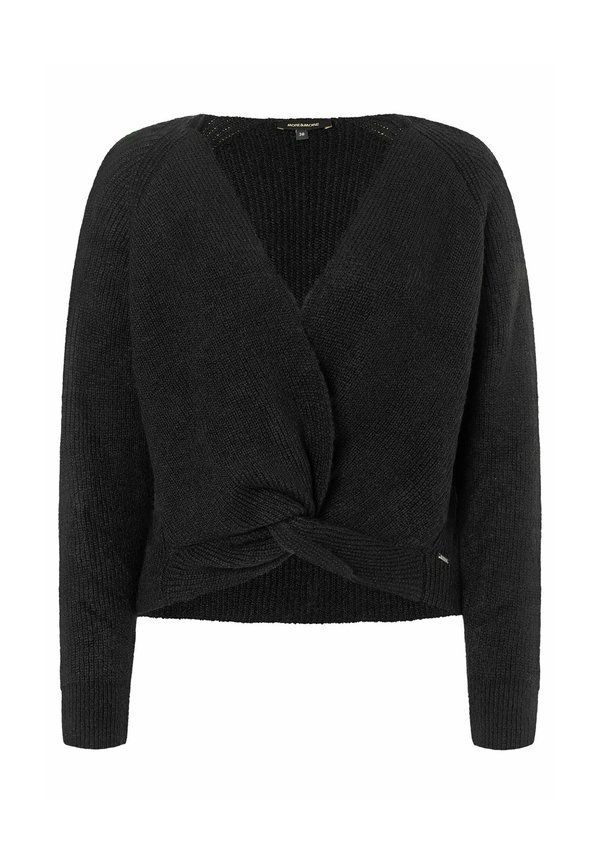 WITH DRAPE - Strickpullover - schwarz