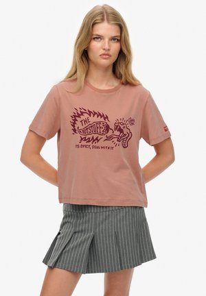 Superdry & Co SUPERDRY - T-shirts print - ash rose