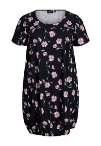 Nevybráno, black w pink flower