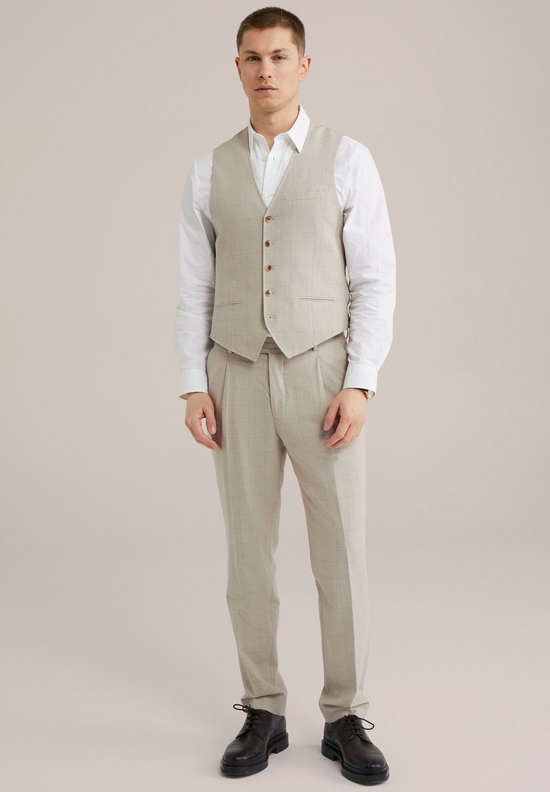 Gilet de travail beige multipoches pour homme • Vestiaire PRO