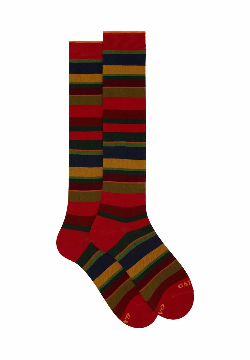 Gallo WITH STRIPES - Knee high socks - rosso loden